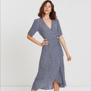 Gap polka dot wrap midi dress, perfect condition.